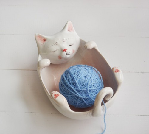 Kotek miska, yarn bowl